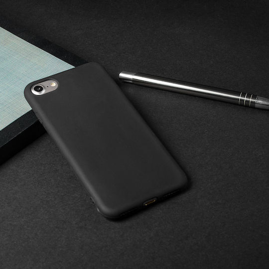 Forcell Matt IPHONE Umschlag Rückseite Silikon Schwarz (iPhone 5/5s/SE)