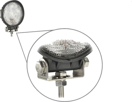 GloboStar PRO Series Roundς Waterproof Headlights Car LED Universal 10 - 30V 24W 11.6cm with White Lighting 1pcs