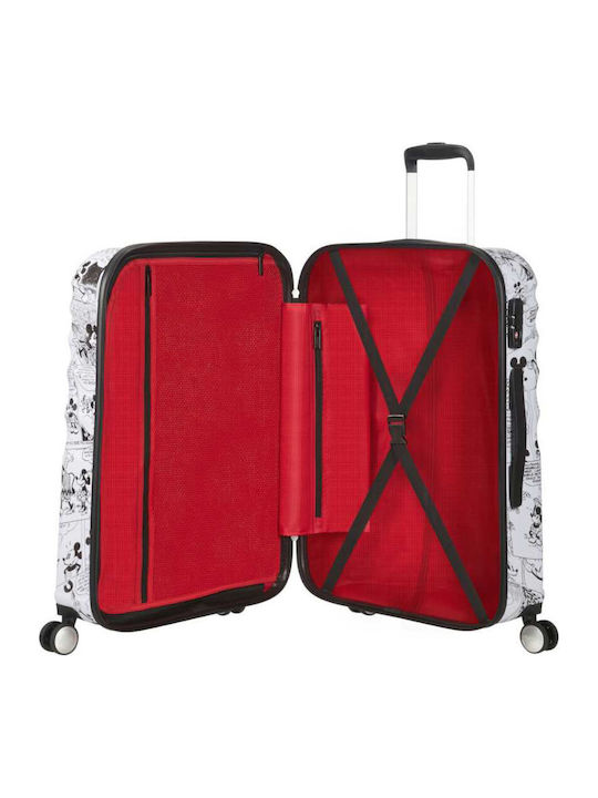 American Tourister Wavebreaker Disney Kids Medium Hard Suitcase Multicolour with 4 Wheels Height 67cm