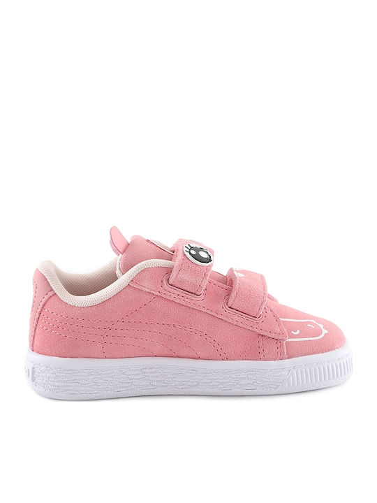 Puma Kids Sneakers Suede Monster Family with Straps Pink