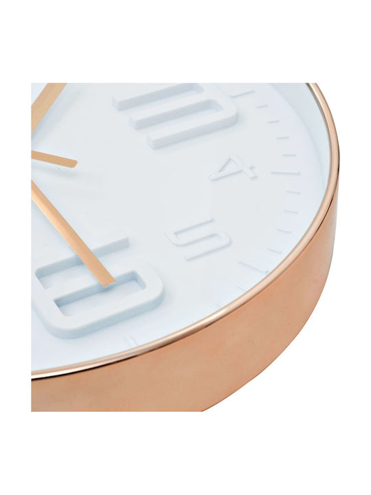 vidaXL Wanduhr Kunststoff Kupfer Ø30cm