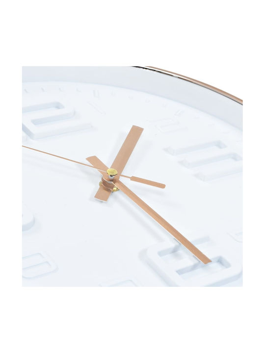 vidaXL Wanduhr Kunststoff Kupfer Ø30cm