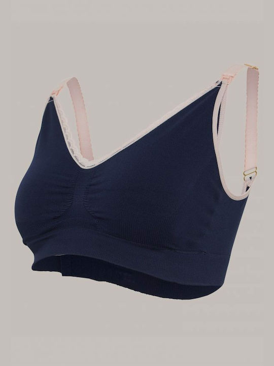 Carriwell Original Maternity & Nursing Sports Bra with Clips Navy Blue