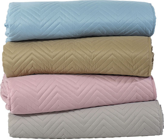 Das Home 9480 Tagesdecke Einzelbett Mikrofaser Hellblau 160x240cm
