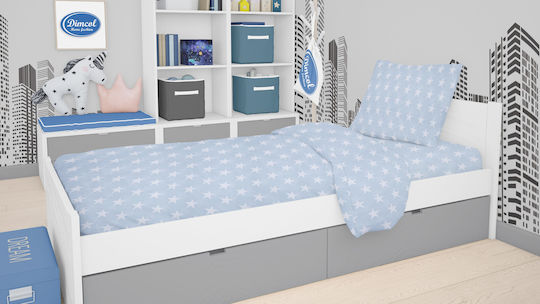 Dimcol Star Kids Cotton Pillowcase 50x70cm 33 Ciell 1925813107303328