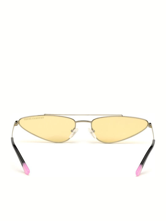 Victoria's Secret Women's Sunglasses with Gold Metal Frame and Yellow Lens