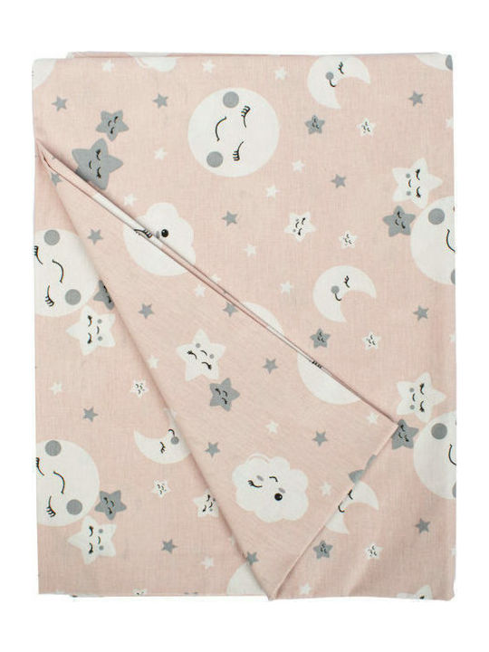 Dimcol Smile Cotton Swaddle Wrap Coral 80x80cm.