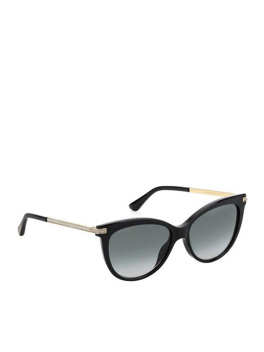 Jimmy Choo Women's Sunglasses with Black Horn-Rimmed Frame and Black Gradient Lenses Axelle G S 807 9O