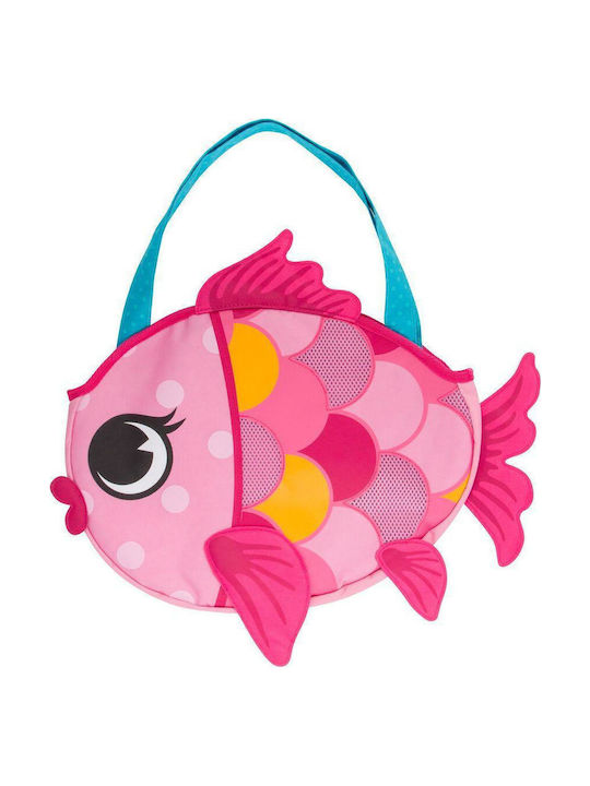 Stephen Joseph Pink Fish Παιδική Τσάντα Θαλάσσης Ροζ 38x32εκ.