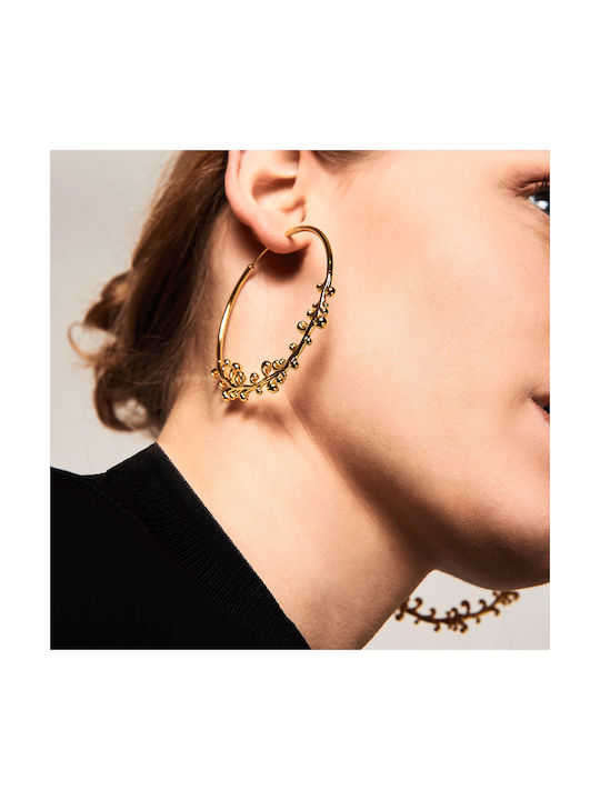 P D Paola California Earrings Hoops made of Silver Gold Plated