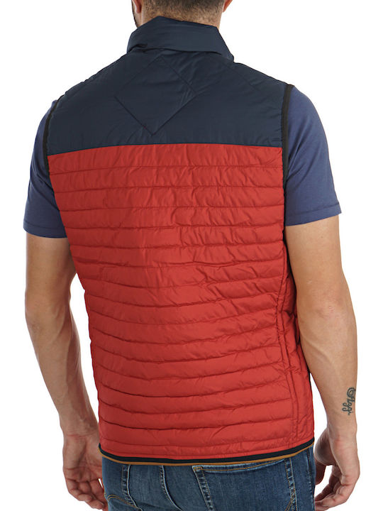 Jack & Jones Αμάνικο Μπουφάν Puffer Blue/Red