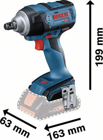 Bosch GDS 18V-300 Professional Μπουλονόκλειδο Μπαταρίας 18V 2x4Ah με Υποδοχή 1/2"