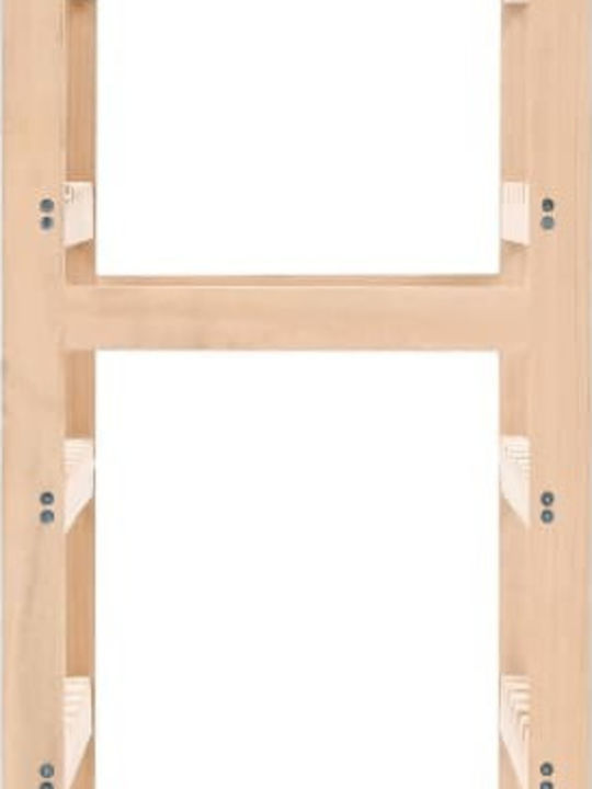 vidaXL С крака Κάβα Ποτών Дърво για 30 Μπουκάλια Кафяв 57.5x28x102εκ.