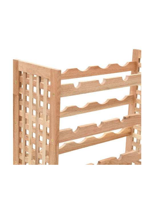 vidaXL С крака Κάβα Ποτών Дърво για 25 Μπουκάλια Бежов 63x25x73εκ.