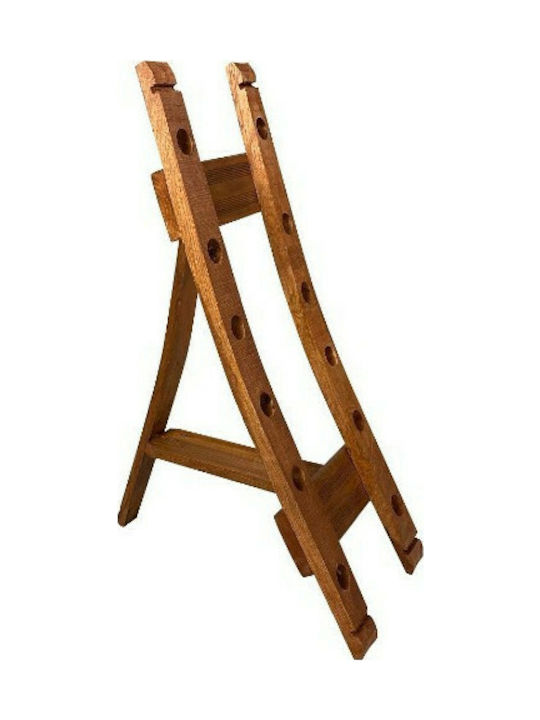Freistehend Weinkeller Hölzernes für 10 Flaschen Dark Brown 50x30x78εκ.