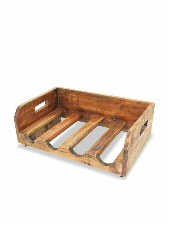 vidaXL Freistehend Weinkeller Hölzernes für 16 Flaschen Braun 46x30x15εκ.