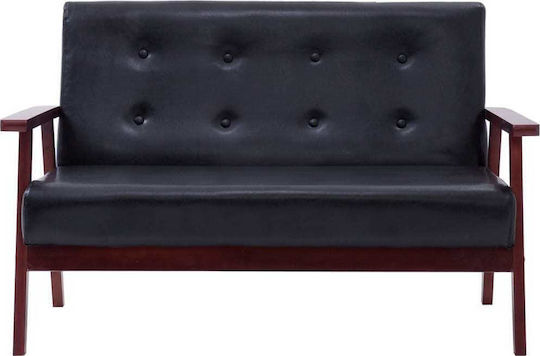 Set de Sufragerie Scaun cu 3 locuri și fotoliu Negru