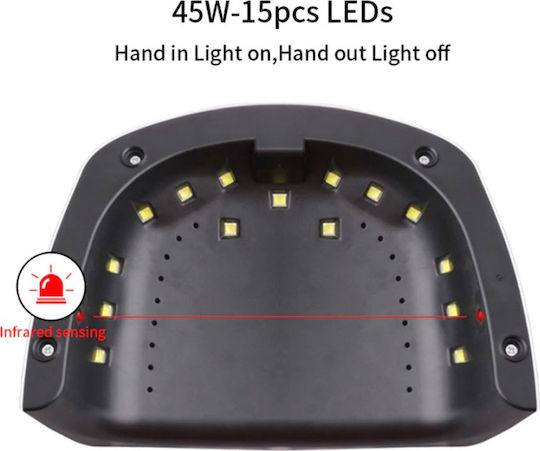 Factory Sun H1 Plus Lampă pentru Uscare a Unghiilor UV / LED 45W Alb