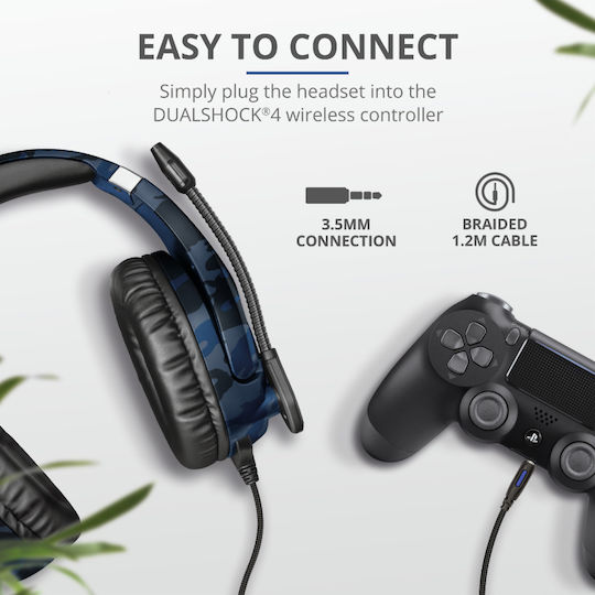 Trust GXT 488 Forze Über Ohr Gaming-Headset mit Verbindung 3,5mm Blau