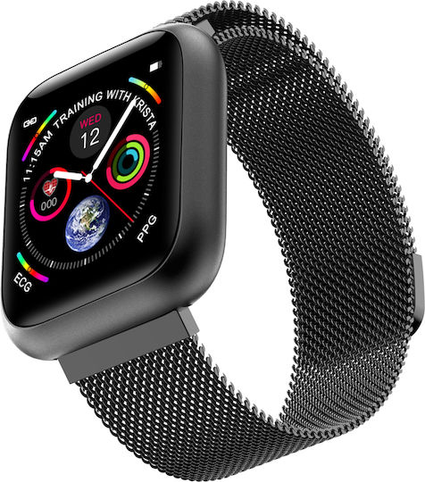 F11 Smartwatch mit Pulsmesser (Schwarz)