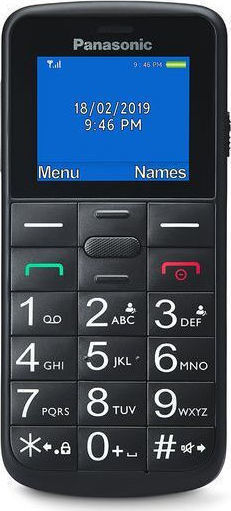 Panasonic KX-TU110 Dual SIM Κινητό με Μεγάλα Κουμπιά Μαύρο