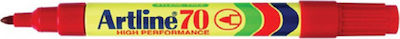 Artline 70 Marker Permanent 1.5mm Roșu