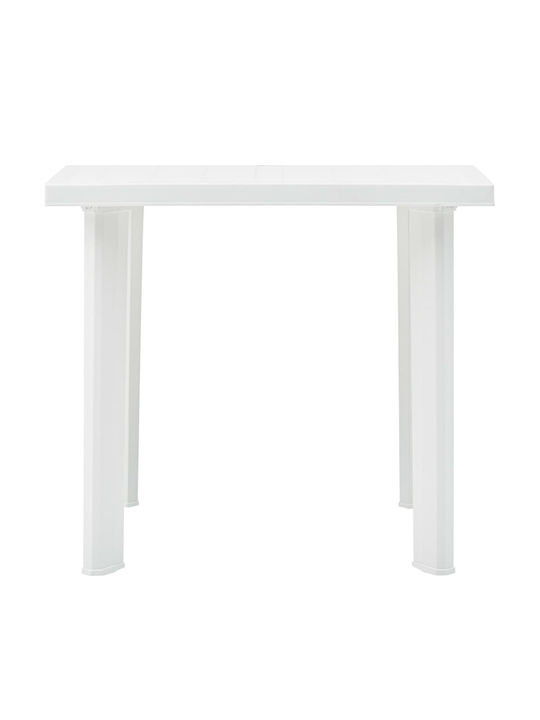 Πλαστικό Τραπέζι Εξωτερικού Χώρου Λευκό 80x75x72εκ.