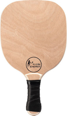 "το αγόρι" Energy Beach Racket Beige 420gr with Straight Handle Black