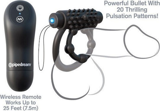 Pipedream Fantasy C-Ringz Remote Control Vibrating Ring Cock Black PD5923-23