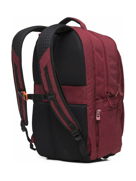 Polo Stric Fabric Backpack with USB Port Burgundy 30lt