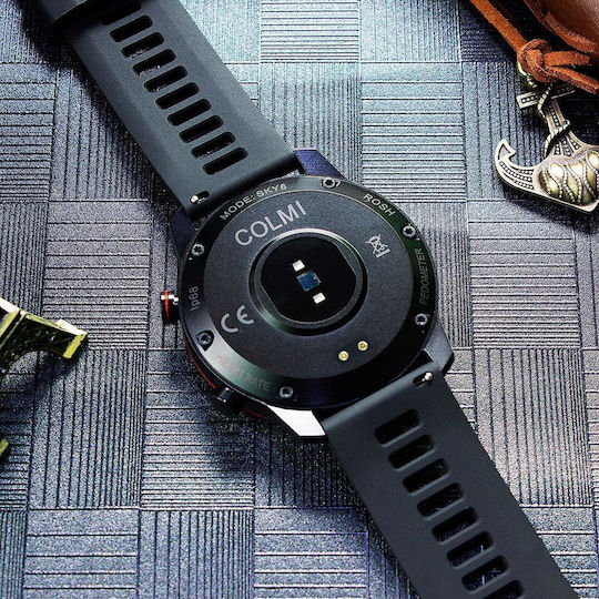 Colmi Sky 6 49mm Smartwatch με Παλμογράφο (Μαύρο)