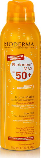 Bioderma Photoderm Max Αδιάβροχο Αντηλιακό Mist Προσώπου & Σώματος SPF50 150ml