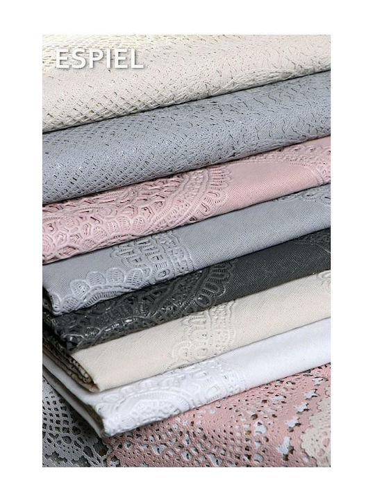 Espiel Checkered with Lace Beige 135x135cm