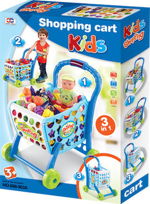 Kids Shop Καρότσι Σούπερ Μάρκετ με Τρόφιμα for 3+ Years Old 29.008-903A