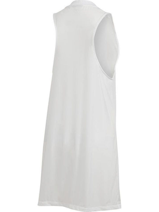 Fiorucci Summer Mini Athletic Sleeveless White Dress
