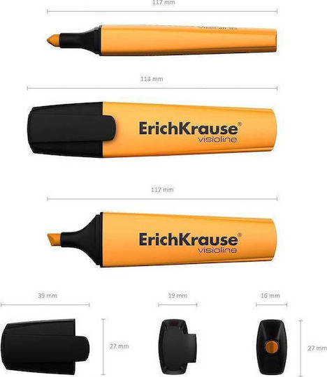 ErichKrause V-12 Highlighter 5.2mm Orange