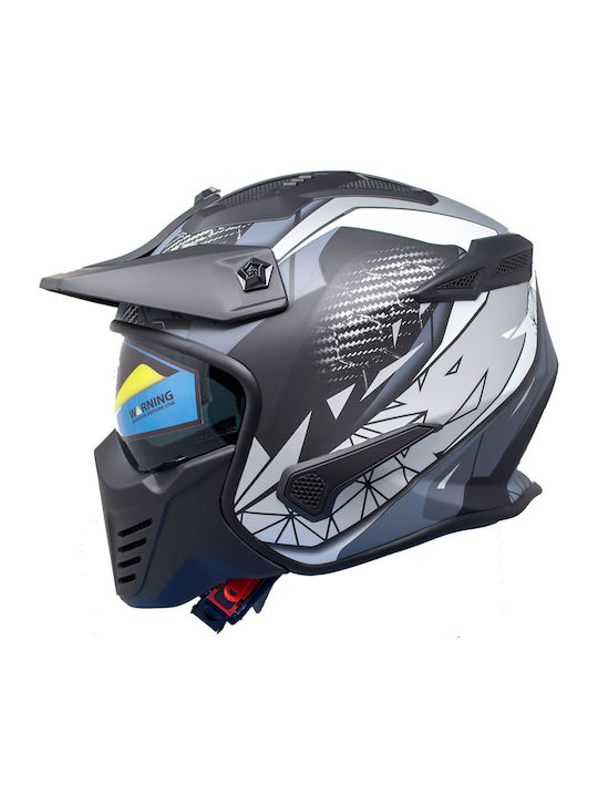 Spada Storm Jet Helmet ECE 22.05 1300gr Matt Black-Grey-Silver