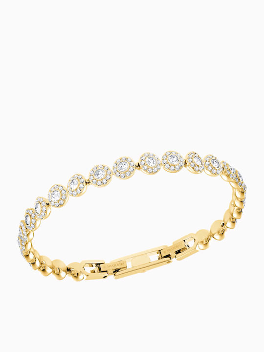 Swarovski Angelic Medium Γυναικείο Βραχιόλι Ροζέτα από Ατσάλι Επιχρυσωμένο 16.5cm