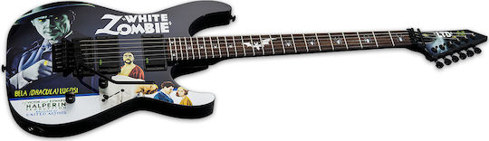 ESP LTD KH-WZ White Zombie Electric Guitar Stratocaster with HH Pickup Configuration Black