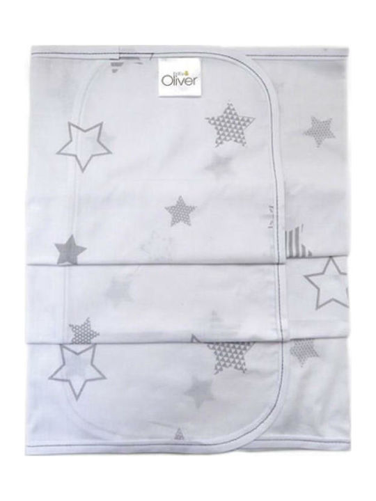 Baby Oliver Cotton Swaddle Blanket 176 White 80x80cm 46-6743/176