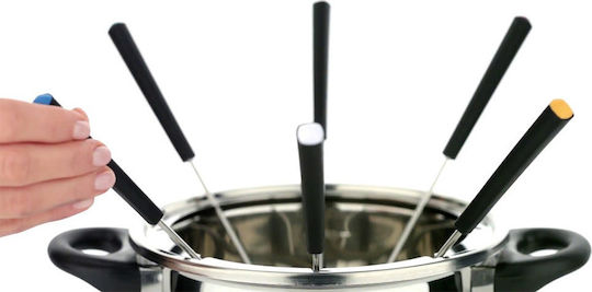 Russell Hobbs Fiesta Electric Stainless Steel Fondue Pot for 6 Persons Silver 1200W