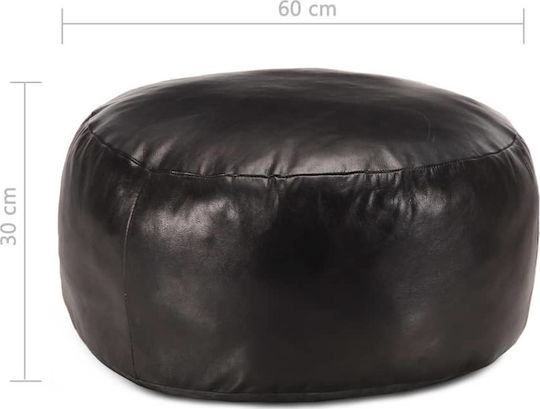 Πουφ Σκαμπό Αδιάβροχο Μαύρο 60x60x30cm