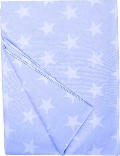 Dimcol Star Baby Sheet Cradle Cotton Light Blue 80x110cm