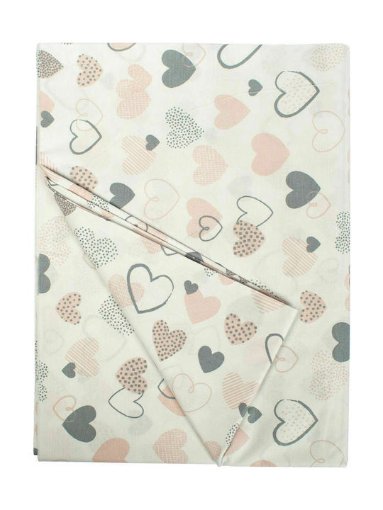 Dimcol Baby Sheet Cradle Cotton Hearts 1914413707800983 09 Coral 80x110cm