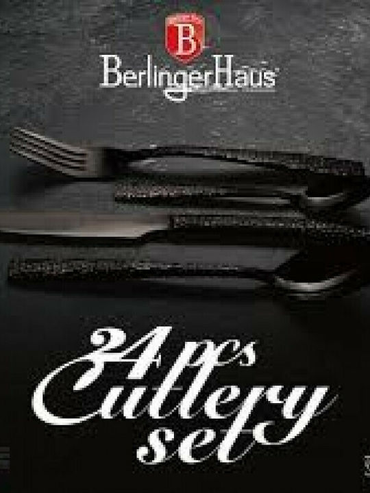 Berlinger Haus Black Smith Collection Σετ Μαχαιροπίρουνα Μαύρα Ανοξείδωτα 24τμχ