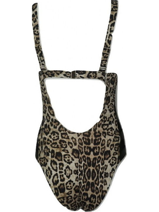 Costum De Baie Întreg Cu Burete Detașabil Animal Print