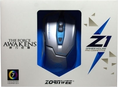 Zornwee Z1 Gaming Gaming Maus Silver Blue
