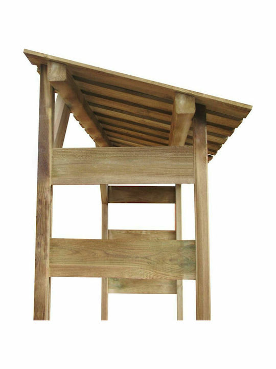 Wooden Garden Log Storage Shed Beige L1.5xW0.44xH1.76m