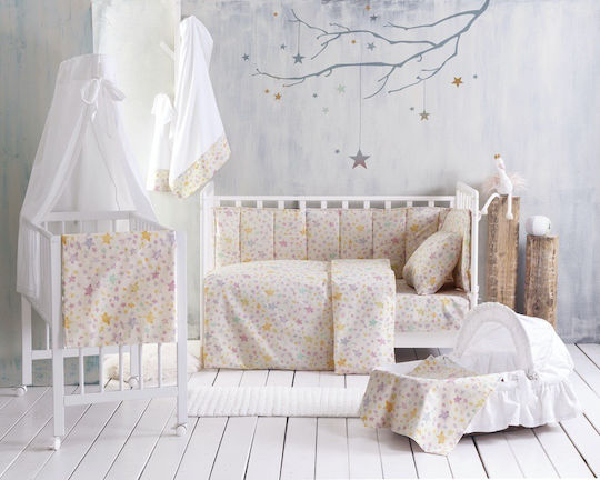 Rythmos Glow Baby Sheet Cradle Cotton Pink 80x110cm