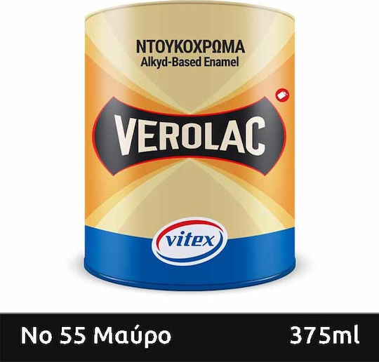 Vitex Цвят на лака Разтворимо Verolac 0.375лт Черно Блестящ